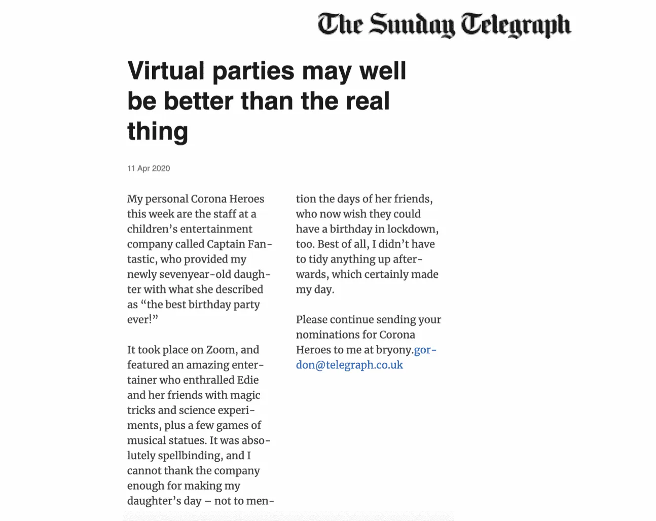 THE_SUNDAY____________________TELEGRAPH_press_release