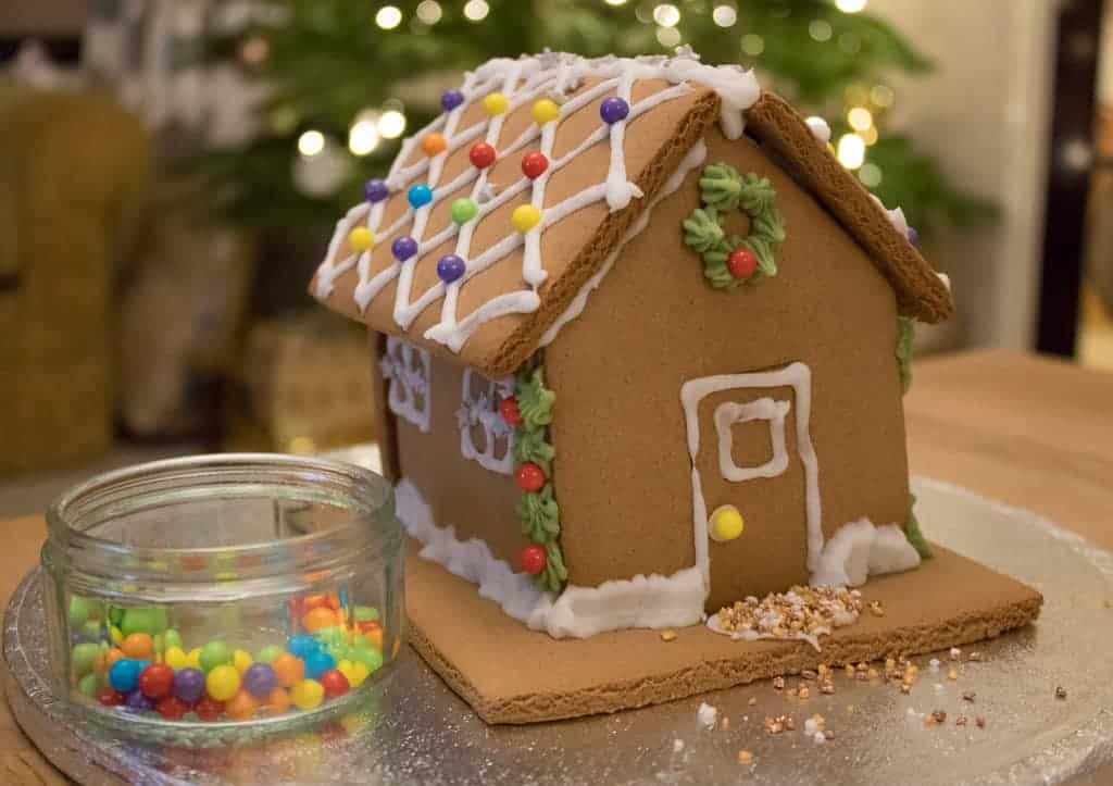 Finished gingerbread house