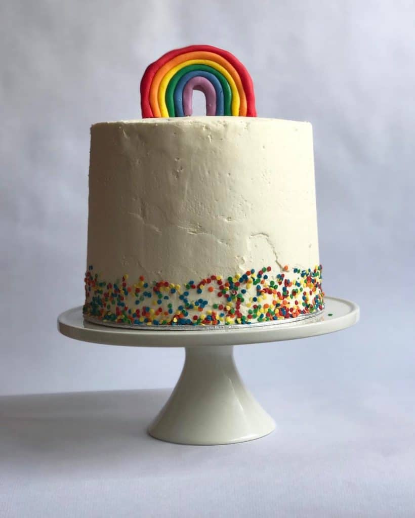 Rainbow celebration cake