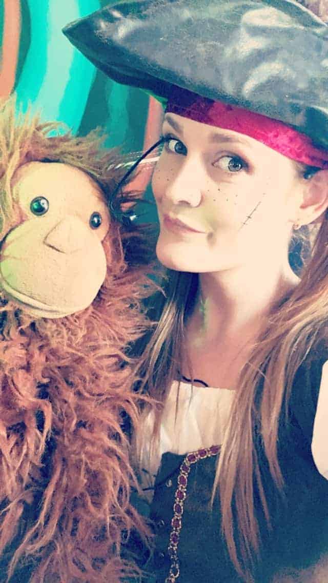 Sarah and George the Monkey