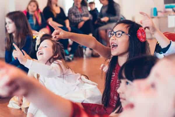 Children at a corporate fun day