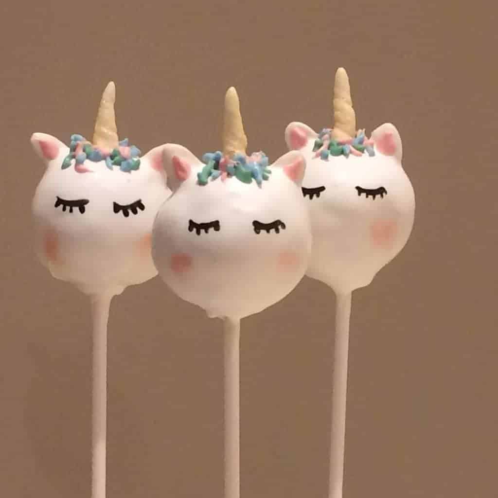 Unicorn cake pops