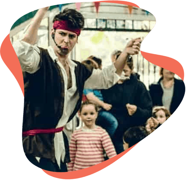 KIds enjoying the pirate parties